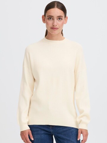 Pull-over Oxmo en beige : devant