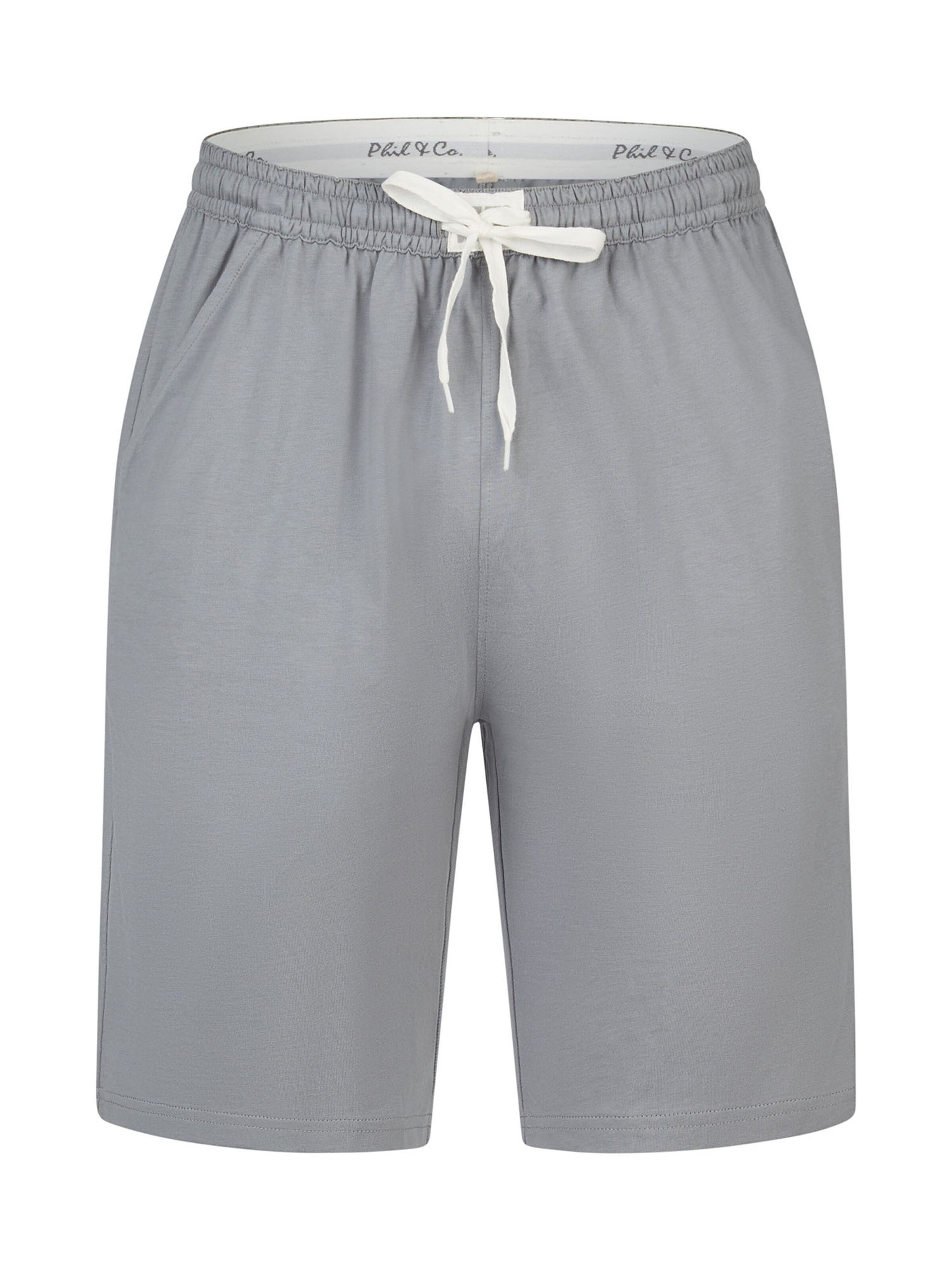 Phil & Co. Berlin Pyjama kort ' Monday ' in Grijs