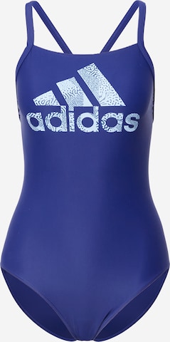 ADIDAS SPORTSWEARBustier Sportski kupaći kostim - plava boja: prednji dio