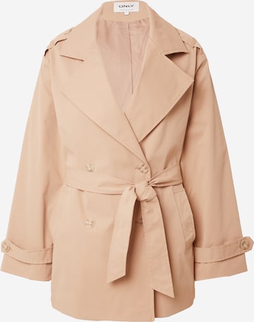 Manteau mi-saison 'ORCHID' ONLY en marron : devant