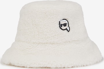 Chapeaux Karl Lagerfeld en blanc : devant