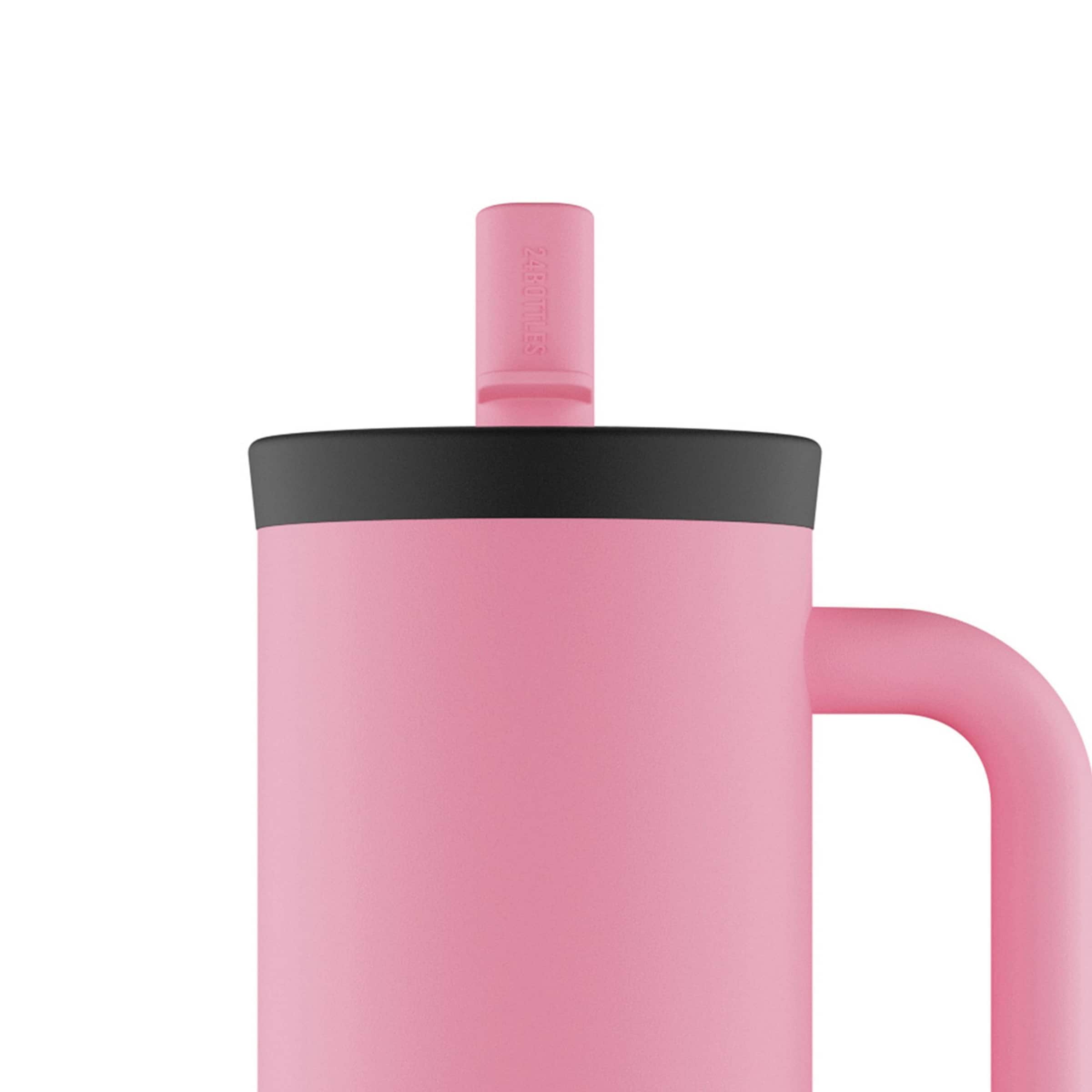 24Bottles Drinkfles 'Straw' in Roze