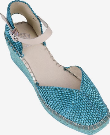 Espadrilles 'Keilabsatz-Slipper' Desa en bleu : devant