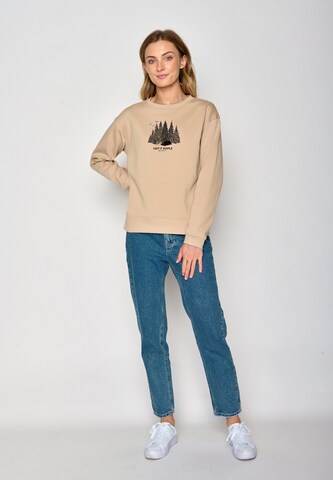 Sweat-shirt 'Nature Camping' GREENBOMB en marron