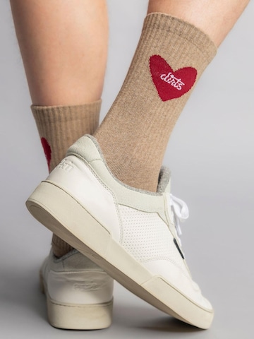 Dirts Socks 'Heart Socks 2.0' in Brown