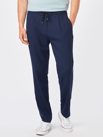 Regular Pantalon à pince 'Helios212' HUGO en bleu : devant