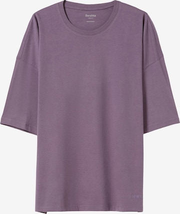 T-Shirt Bershka en violet : devant