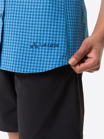 VAUDE Athletic button up shirt 'Seiland III' in Blue