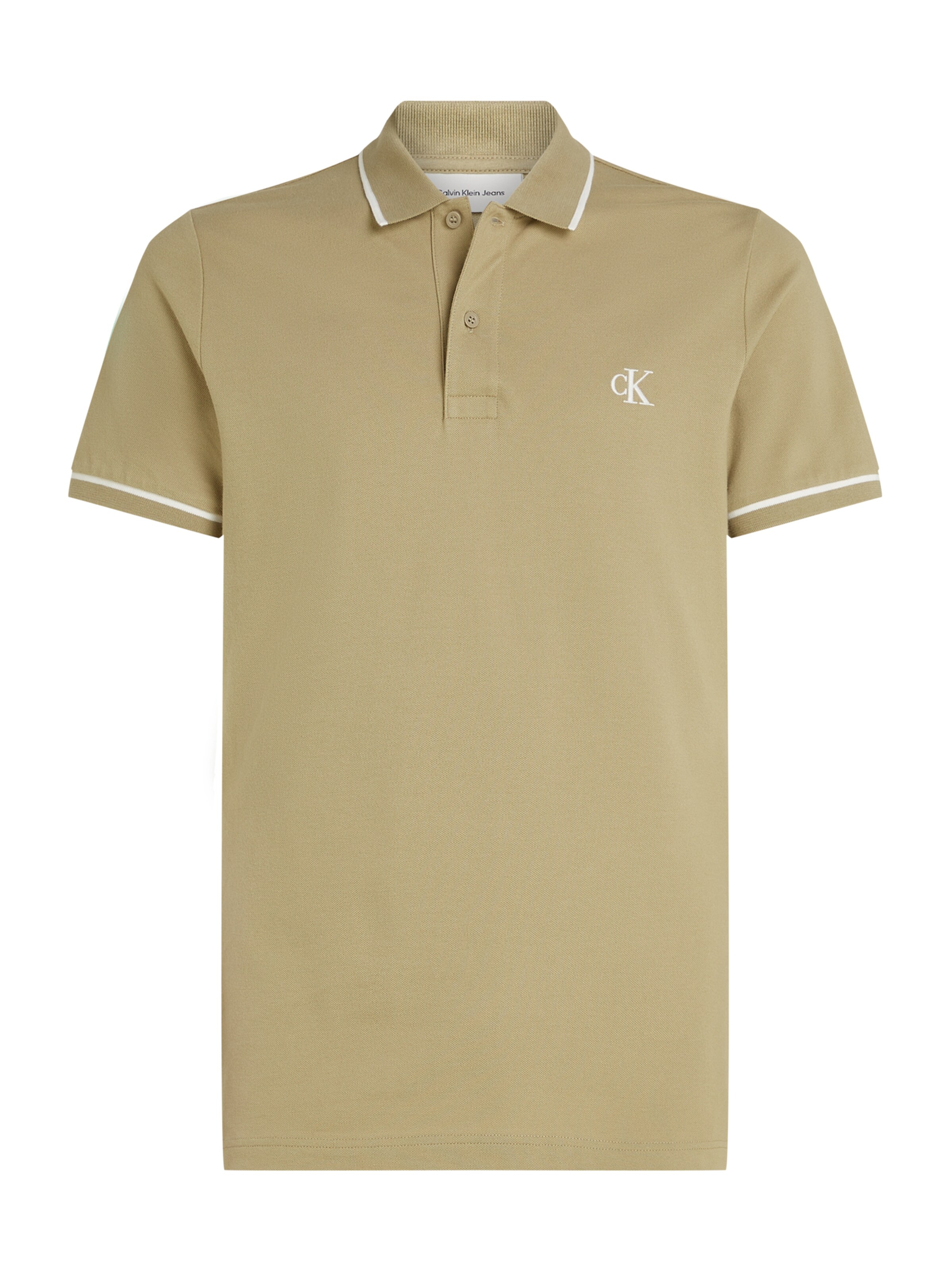 Calvin Klein Jeans Poloshirt in Braun: Vorderseite