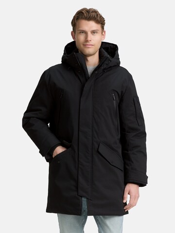 TOM TAILOR Funktionsjacke in Schwarz: Vorderseite