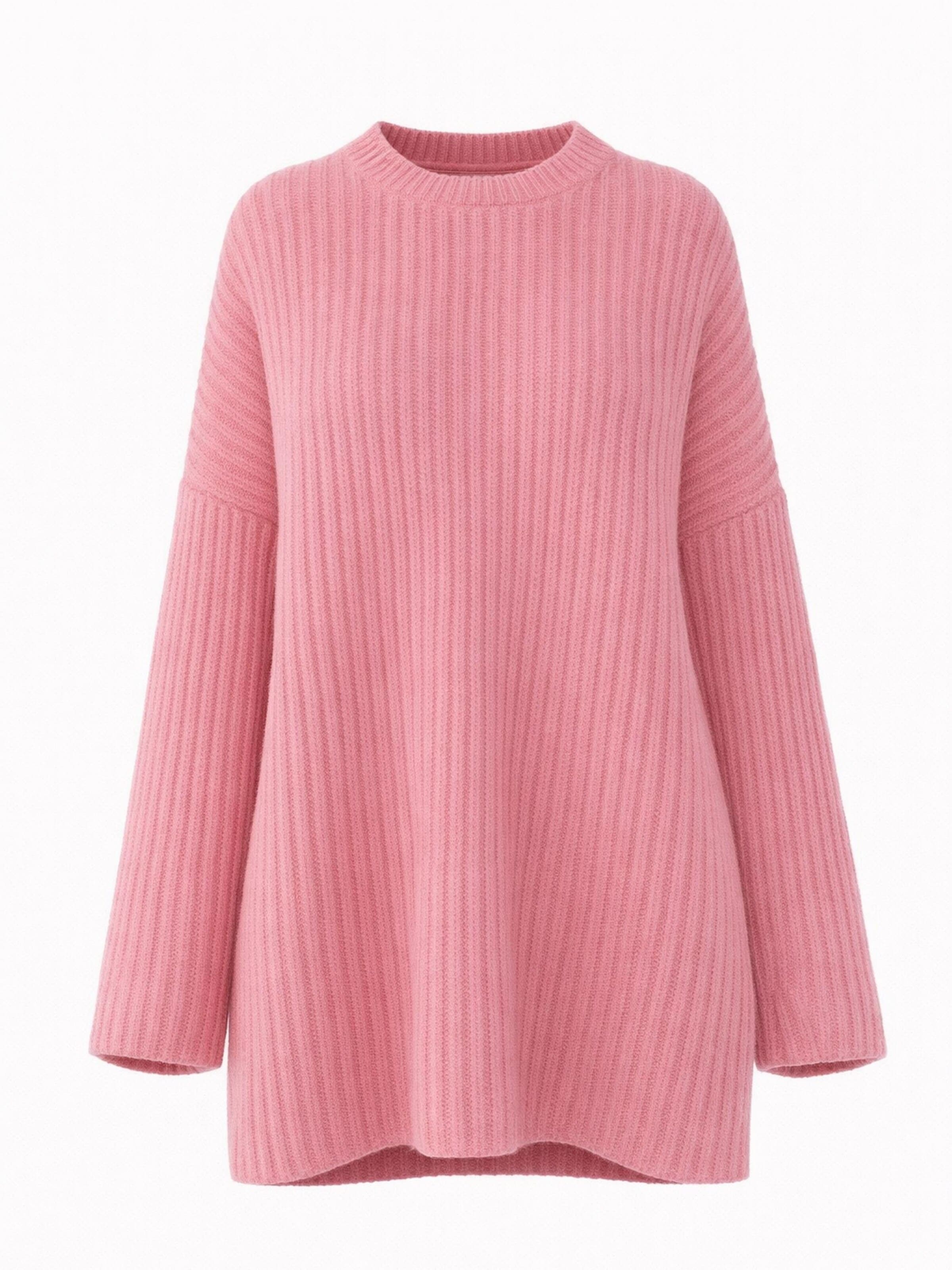 Worldclassca Oversized Sweater 'Dicker' in Pink: front