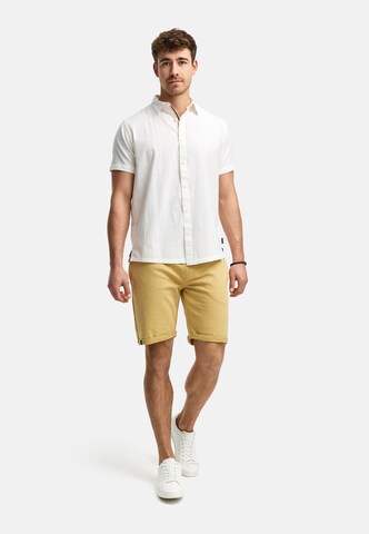 INDICODE JEANS Regular fit Overhemd 'Maribo' in Wit