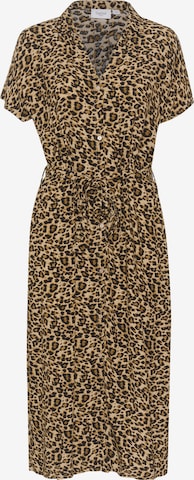 SAINT TROPEZ Shirt dress 'Blanca' in Brown: front