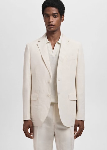 Coupe slim Veste de costume 'Ethereal' MANGO MAN en beige : devant