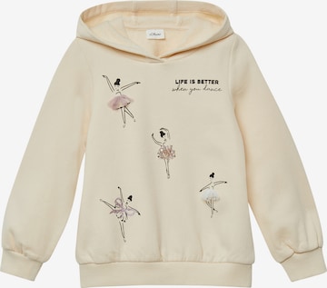 s.Oliver Sweatshirt in Beige: Vorderseite