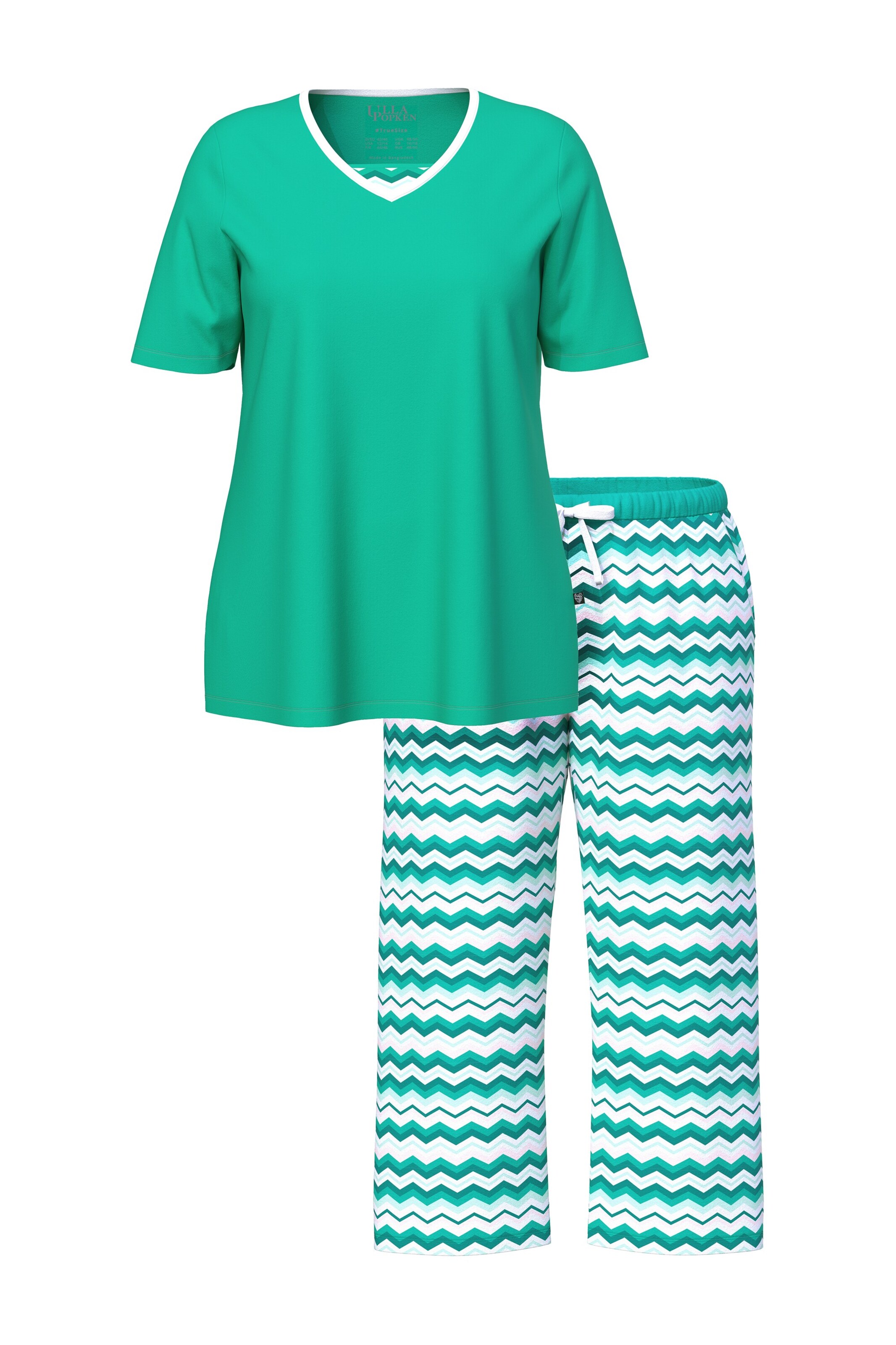 Ulla Popken Pyjama in Grün: Vorderseite