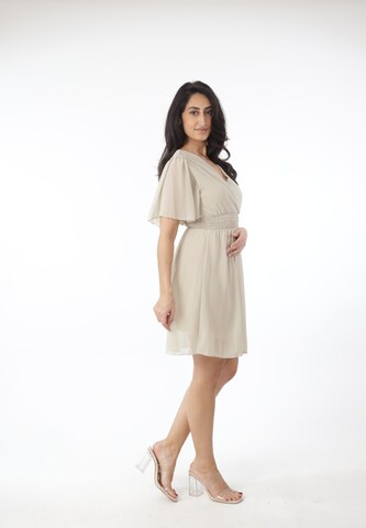 Elara Dress in Beige