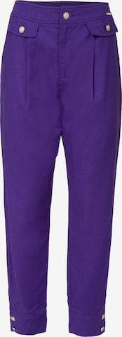 Influencer Tapered Laskoshousut värissä lila: etupuoli