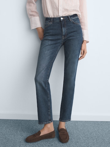 MANGO Slimfit Jeans 'DELIA' in Blauw: voorkant