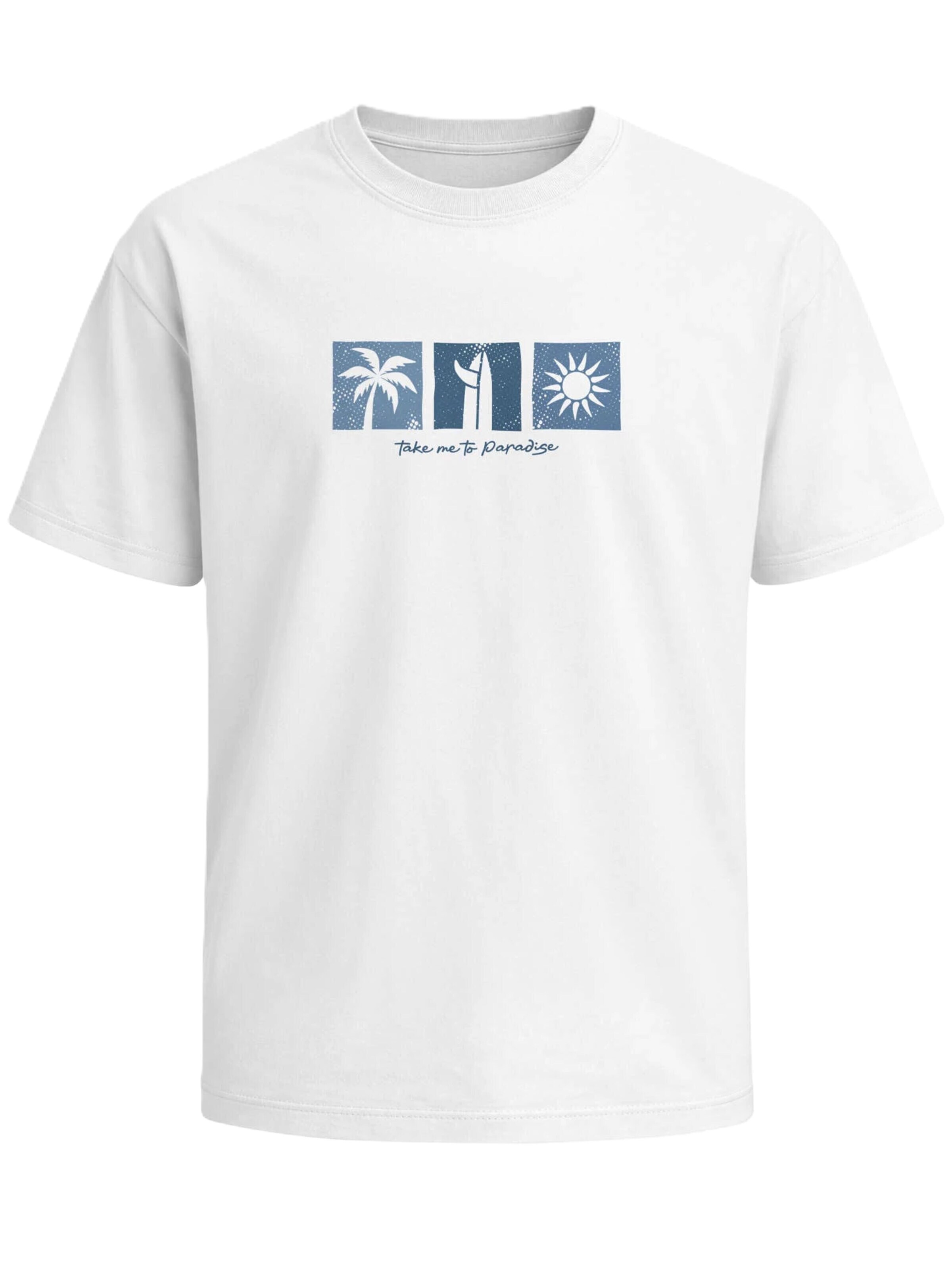 Neverless Shirt 'Paradise' in White: front