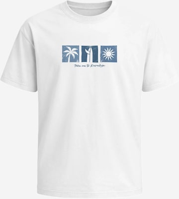 Neverless Shirt 'Paradise' in White: front