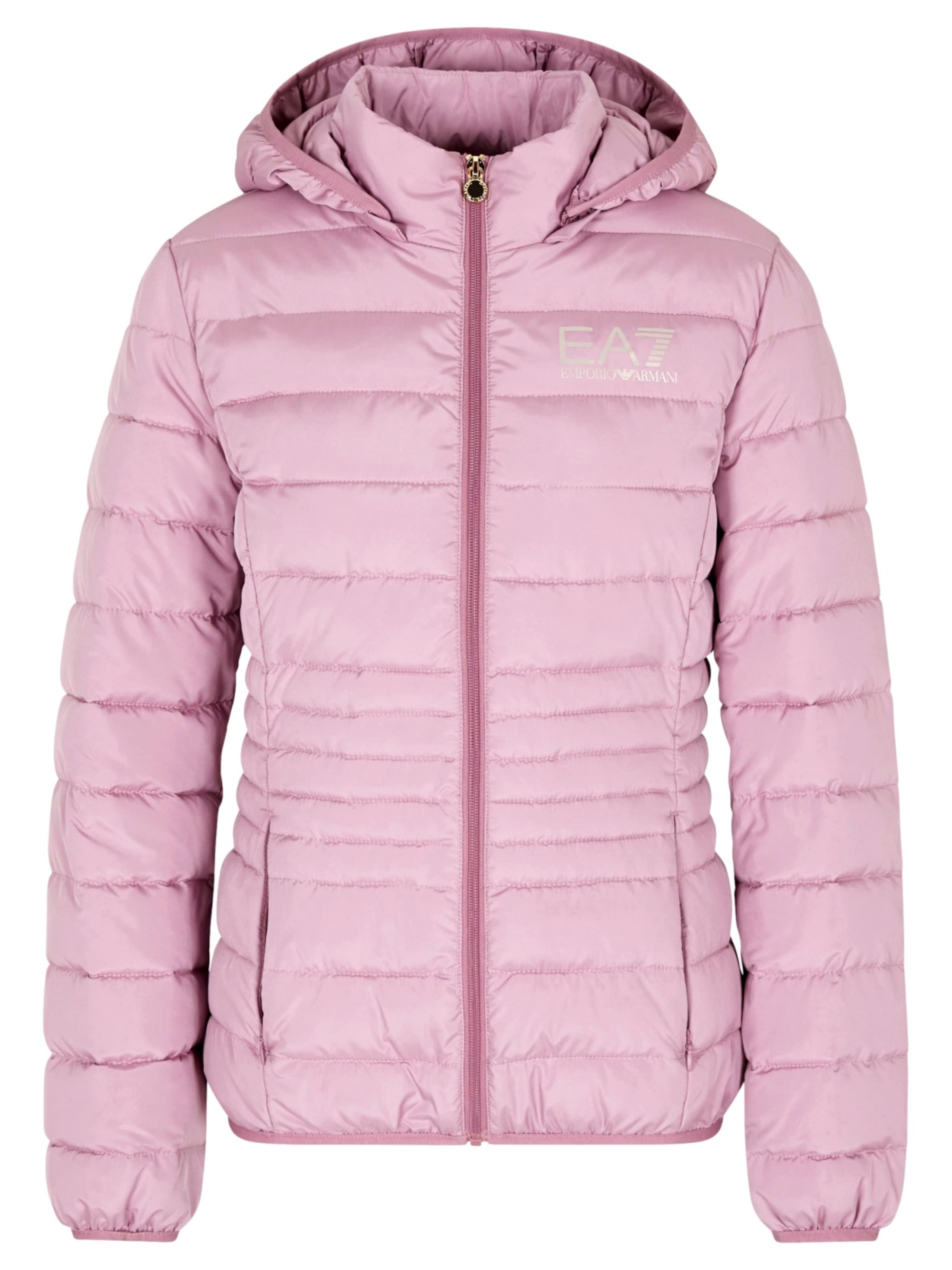 Giacca invernale di EA7 Emporio Armani in rosa: frontale