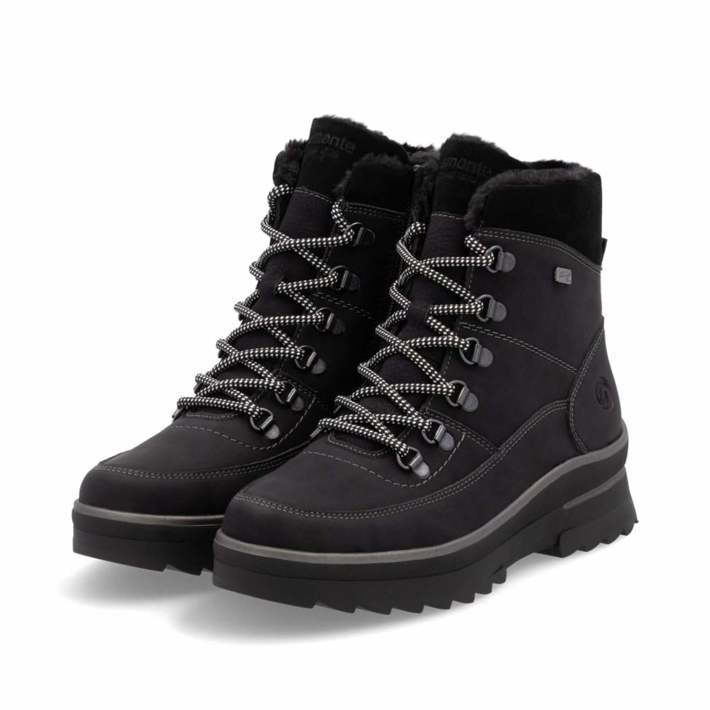 REMONTE Schnürstiefel in Schwarz