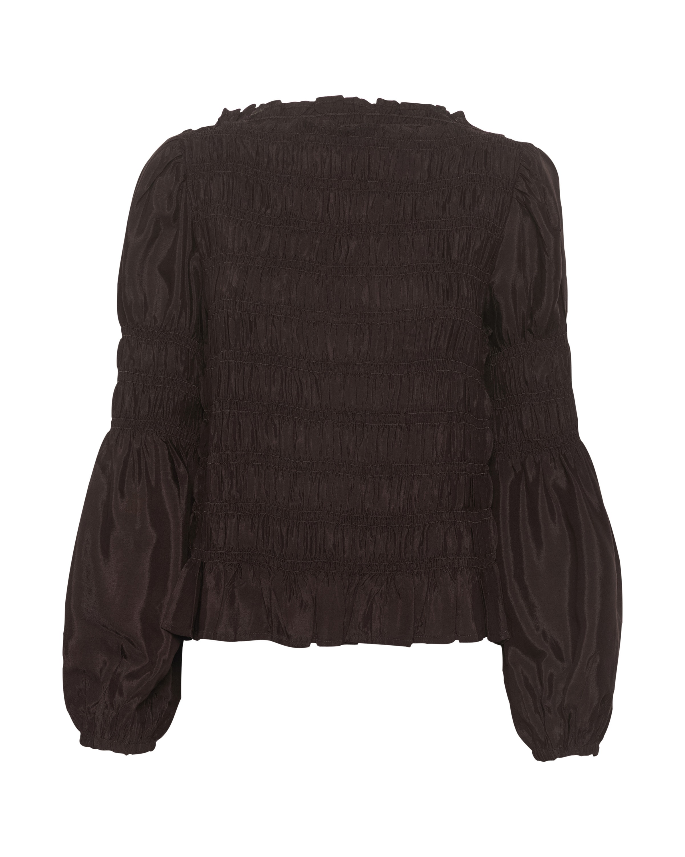 Cream Blouse 'Henva' in Brown: front