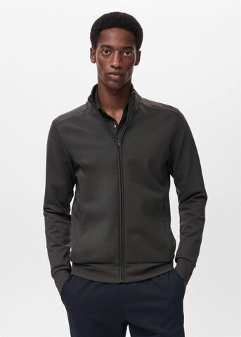 MANGO MAN Zip-Up Hoodie 'Hugo' in Grey: front