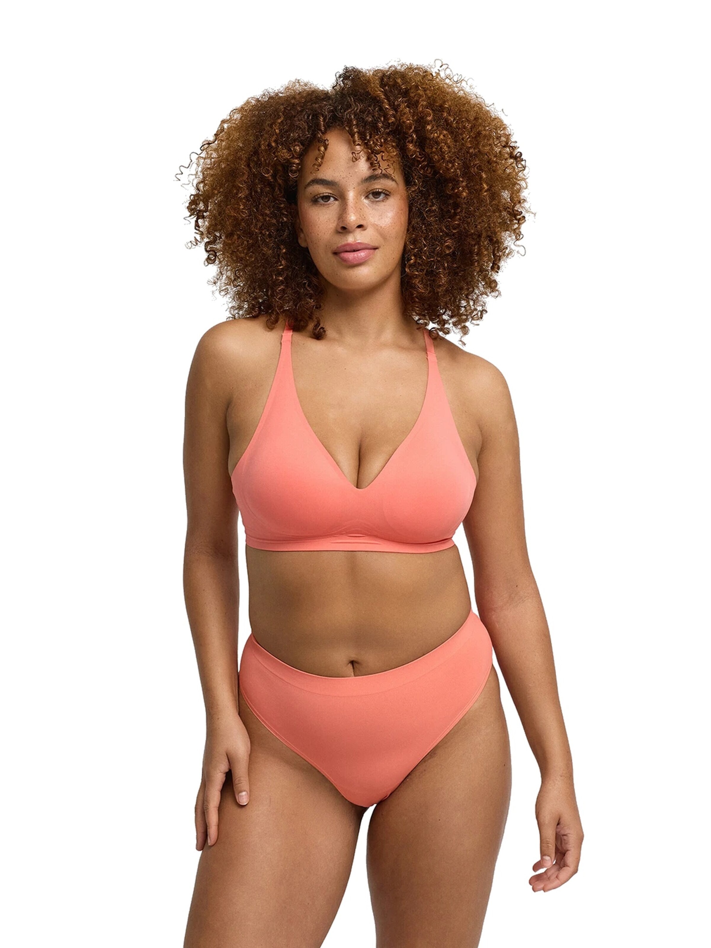 Reggiseno 'Comfort Push-Up BH' di cfab (formerly creamy fabrics) in arancione: frontale