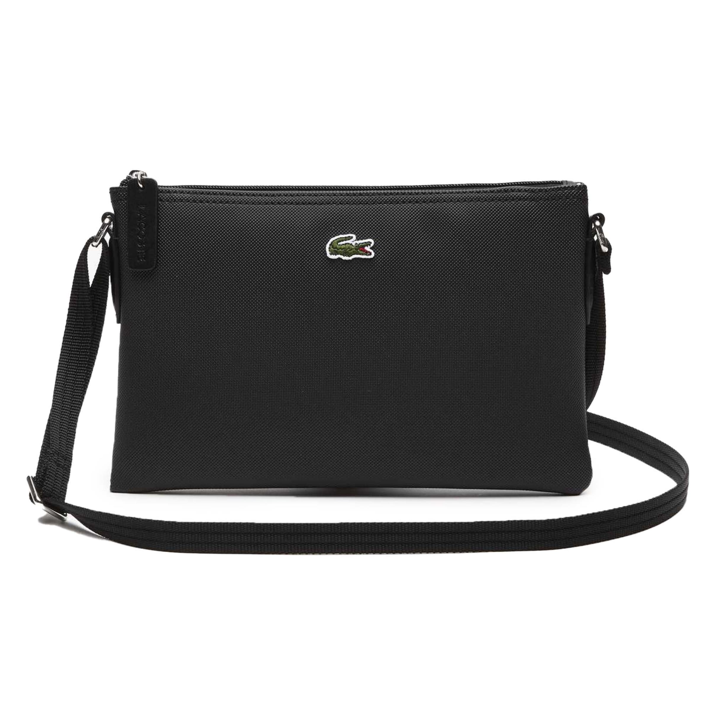 LACOSTE - Bolso de mano en negro: frente