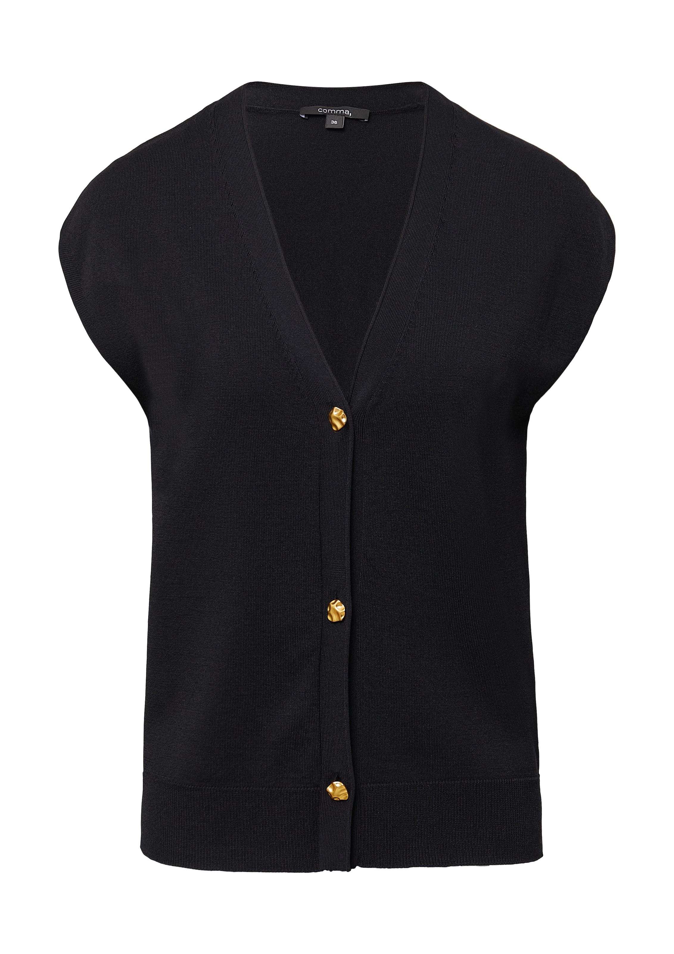 Cardigan COMMA en noir : devant