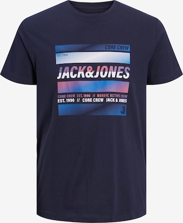 Tricou de la JACK & JONES pe albastru: față