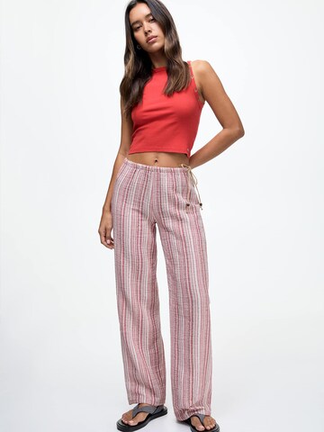 Loosefit Pantalon Pull&Bear en rouge