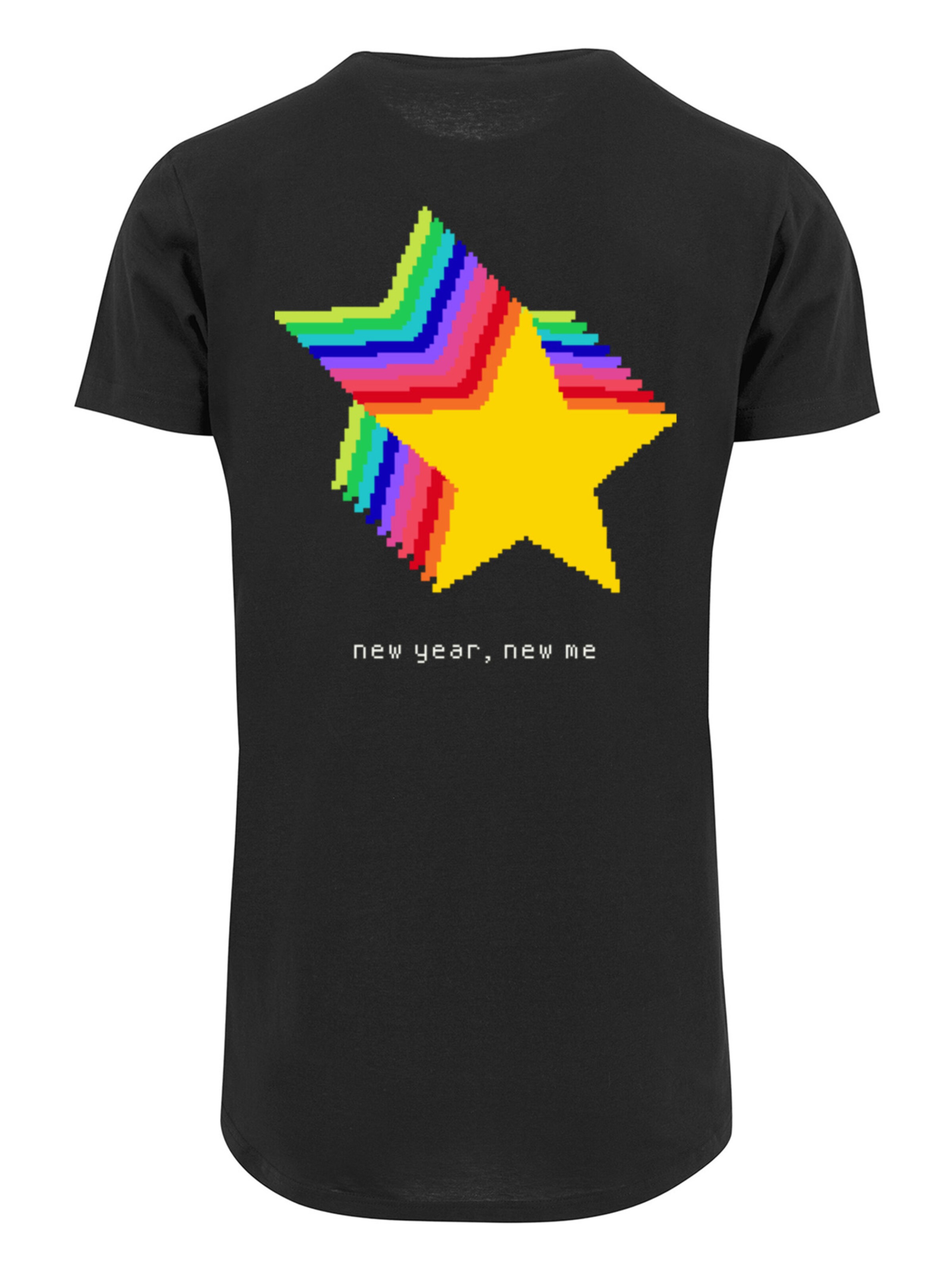 T-Shirt 'SIlvester Party Happy People Only' F4NT4STIC en noir