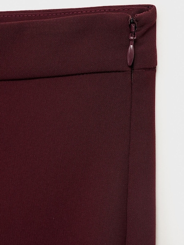 MANGO Boot cut Trousers with creases 'IGUANA' in Red