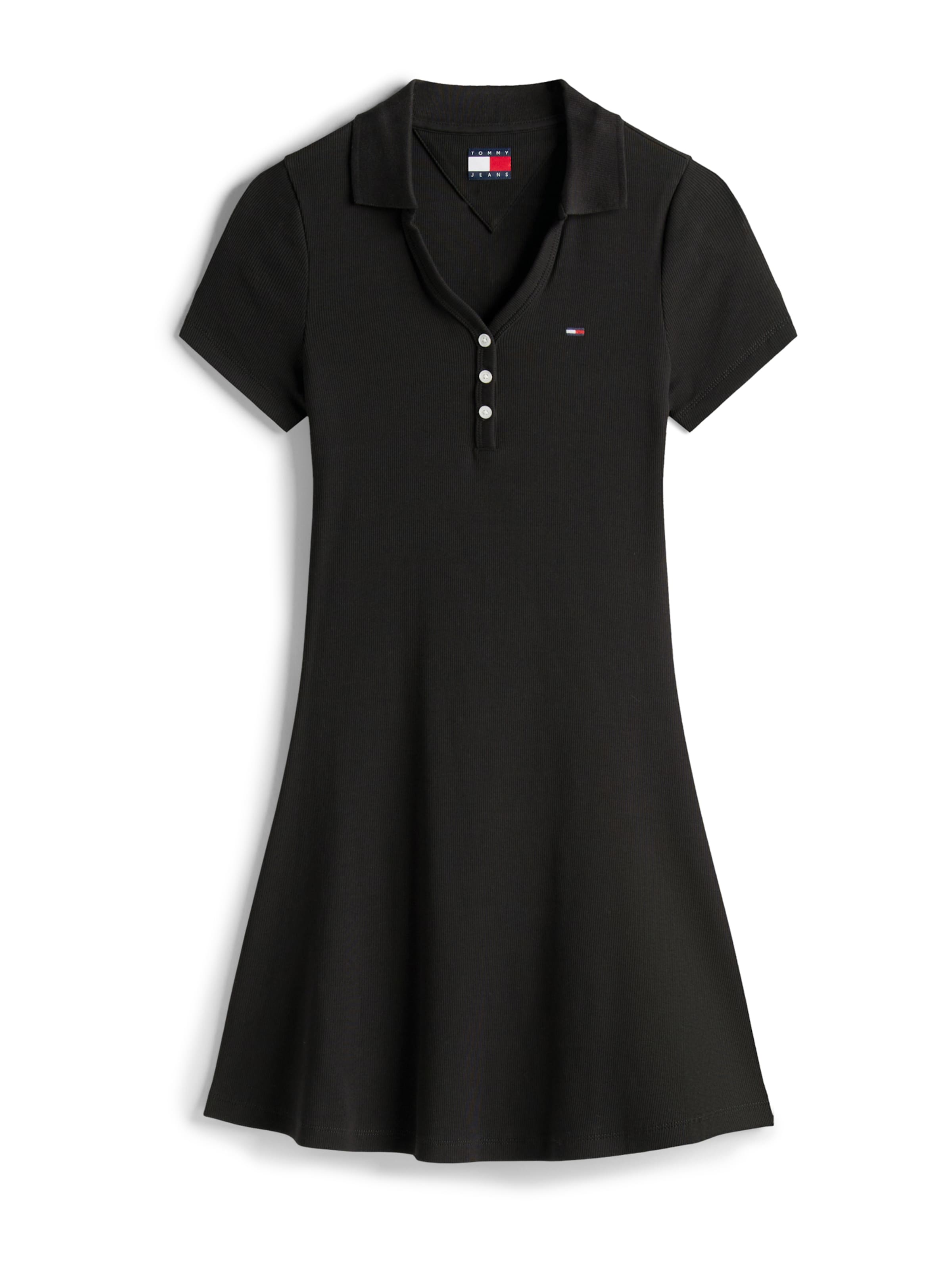 Rochie de la Tommy Jeans pe negru: față