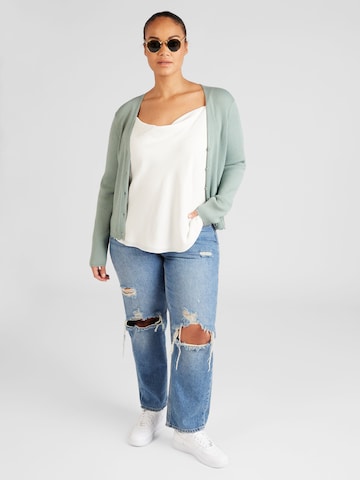 ABOUT YOU Curvy Gebreid vest 'Taria Cardigan' in Groen