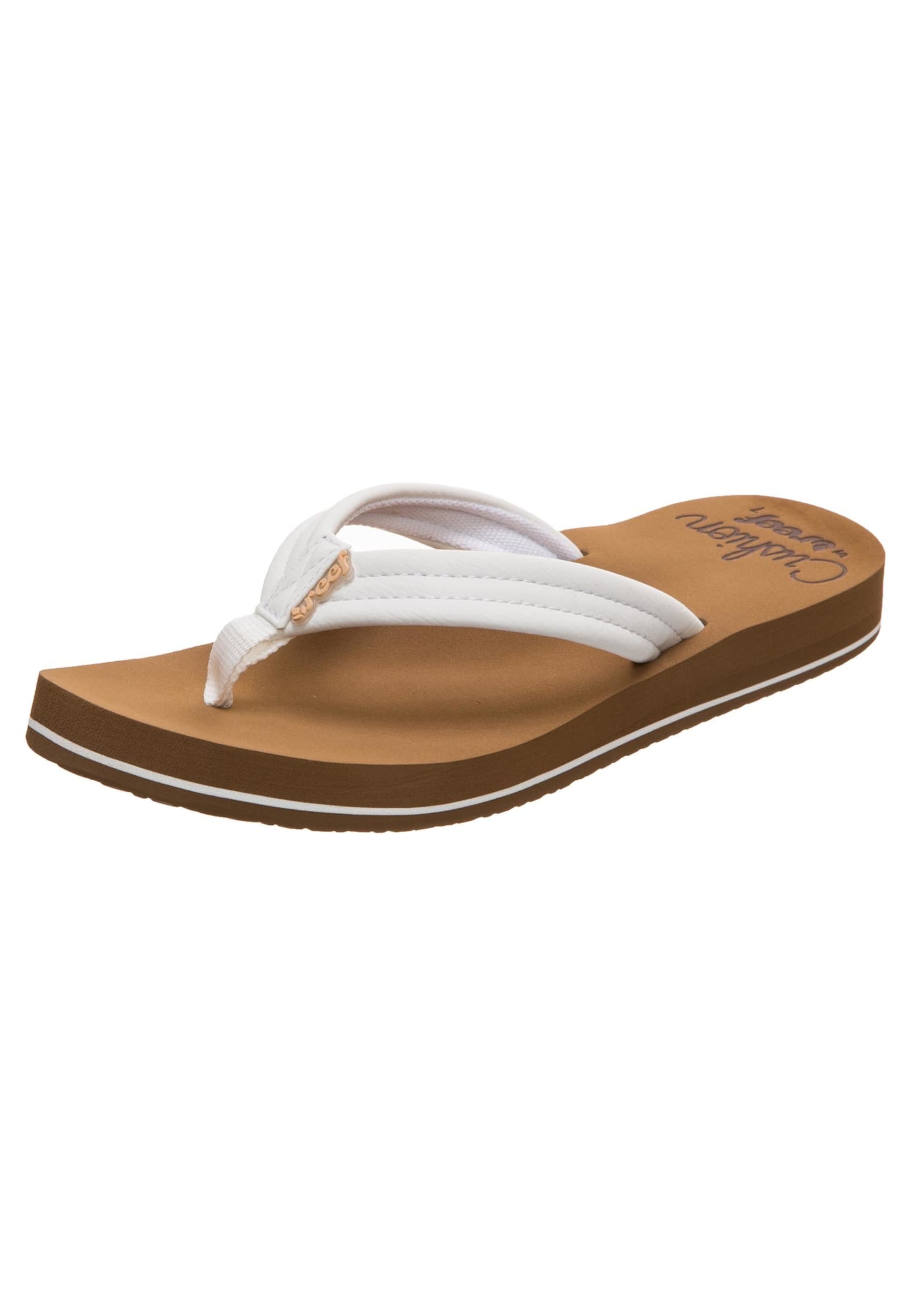 REEF T-bar sandals 'Cushion Breeze' in White: front