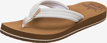 REEF T-Bar Sandals 'Cushion Breeze' in White: front