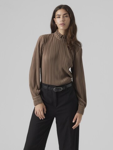 VERO MODA Bluse 'AURORA' i brun: forside