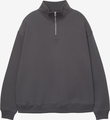 Pull&BearSweater majica - siva boja: prednji dio