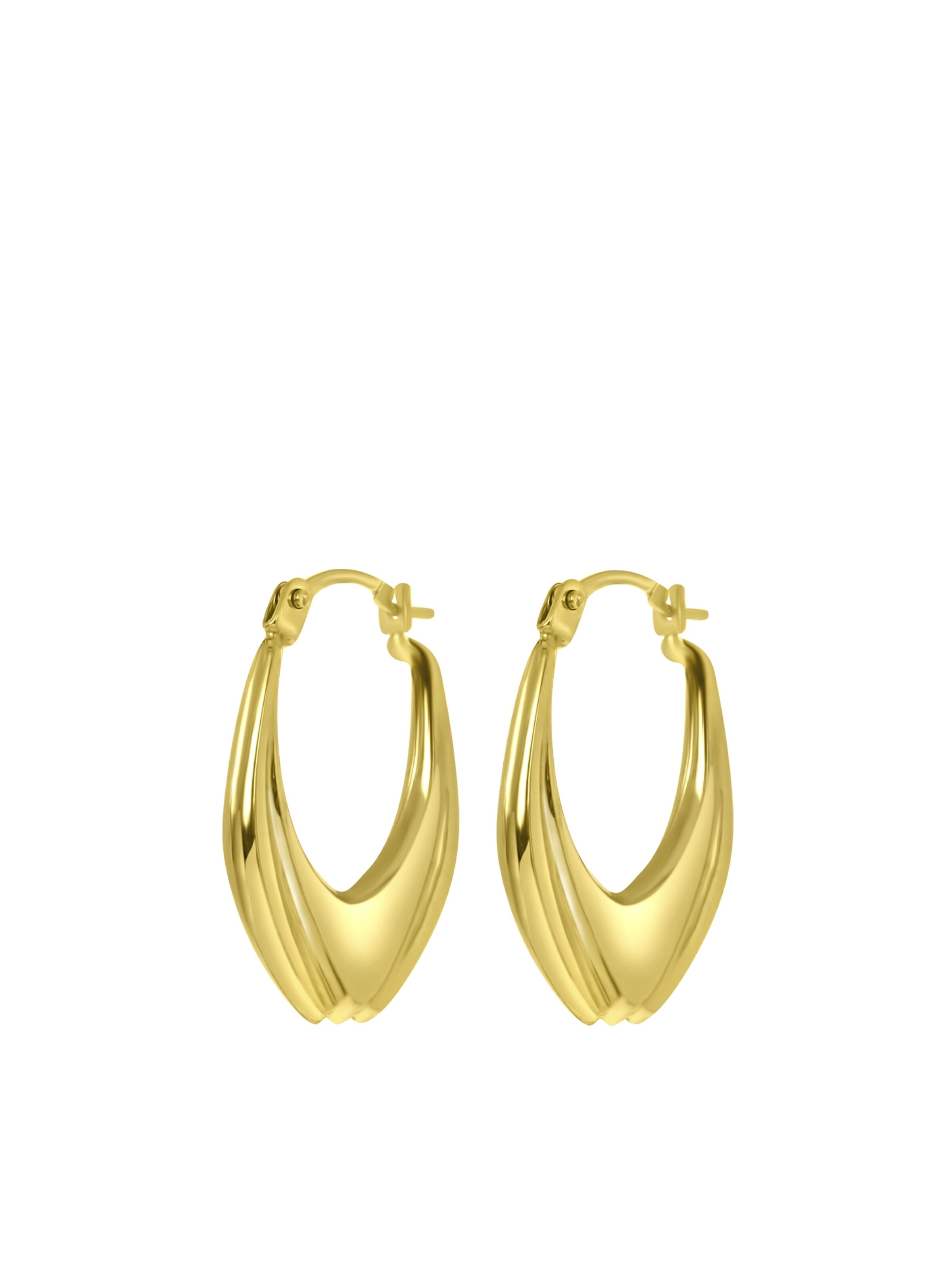 Lucardi Oorbellen 'Klassisch' in Goud: voorkant