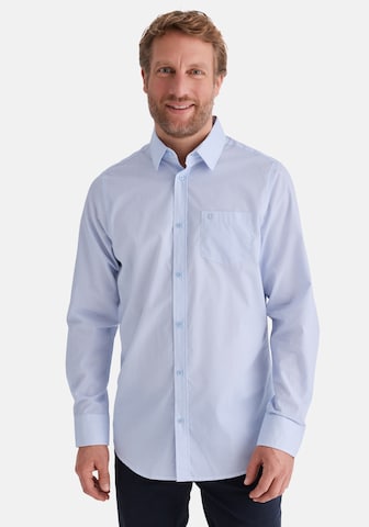 Stooker Men Regular Fit Hemd 'HUGH' in Blau: Vorderseite