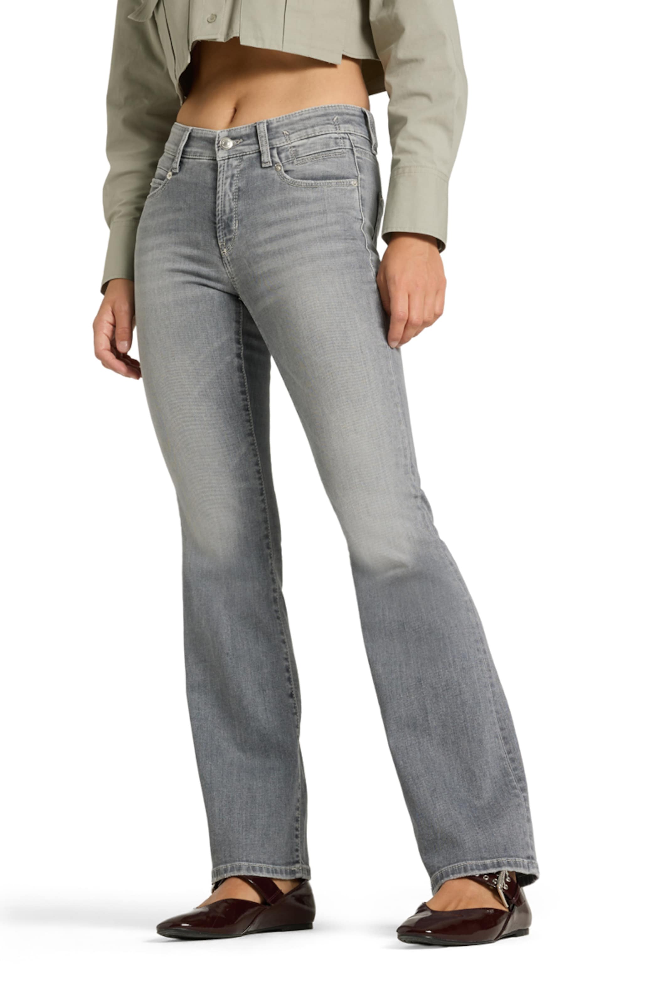 Cambio Regular Jeans 'Paris' in Grijs: voorkant