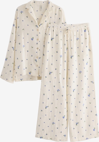 balta Lindex Pižama: priekis