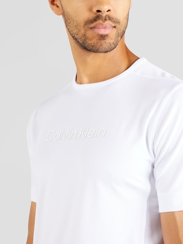 T-Shirt fonctionnel Calvin Klein Sport en blanc