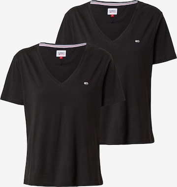 Tommy Jeans - Camiseta en negro: frente