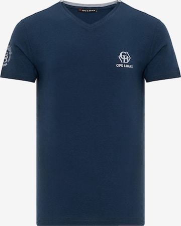 CIPO & BAXX Shirt in Blauw: voorkant