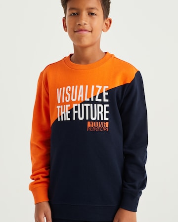 WE Fashion Sweatshirt in Blauw: voorkant